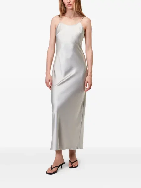 Rochie Roberto Collina din satin de costum gri