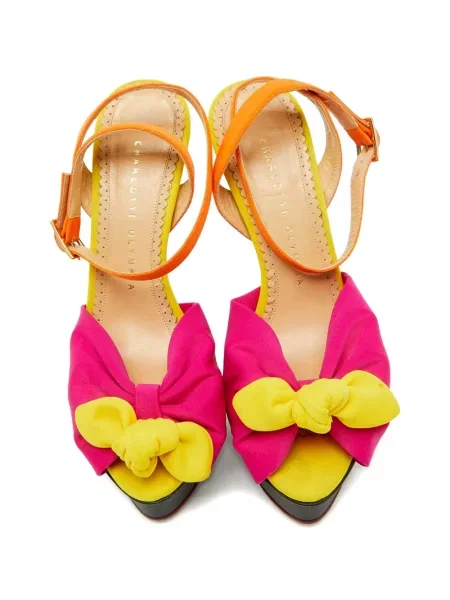Sandale Charlotte Olympia cu funde roz