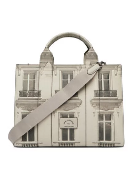 Ročna torba KARL LAGERFELD Siva črna