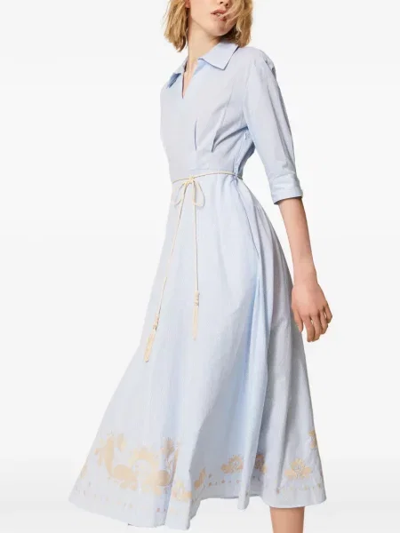Rochie cu dungi Twinset cu dungi albastru