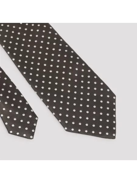 Krawat Tom Ford wiązany brązowy