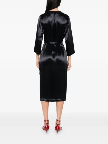 Rochie midi Peserico din satin până la genunchi de costum albastru