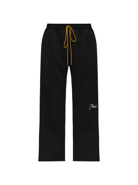Pantaloni Rhude cu broderie alergare negru