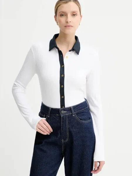 Tricou mânecă lungă Rag & Bone alb