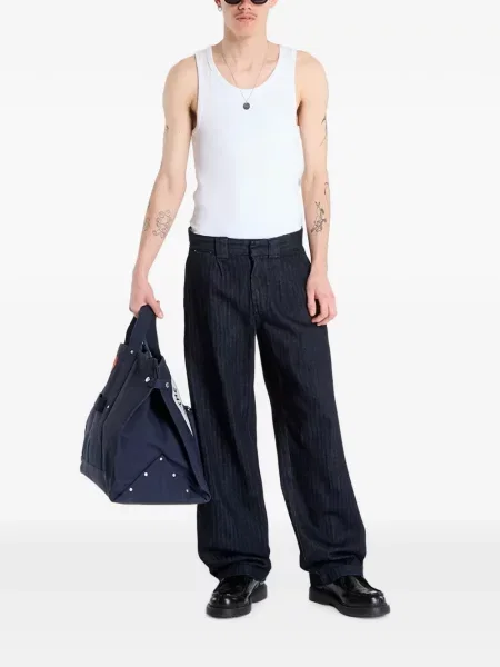 Pantaloni Dickies cu model herringbone albastru