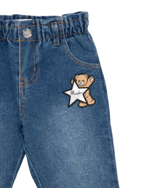 Jeansy dziecięce Moschino niebieskie