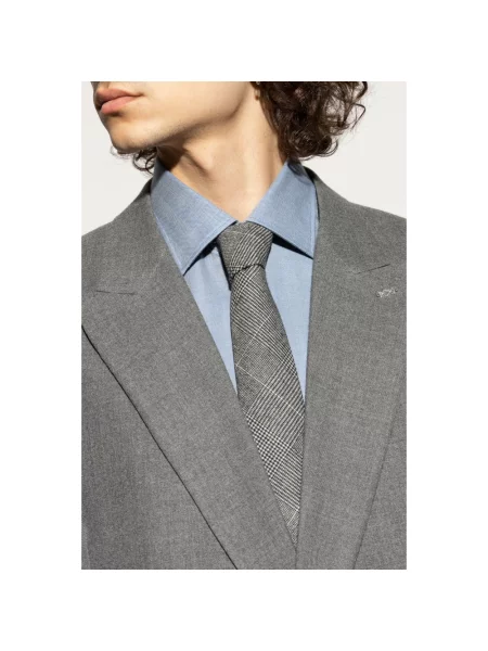 Krawat Dolce And Gabbana wełniany szary
