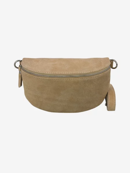 Rucsac Adel Bags din piele de căprioară bej