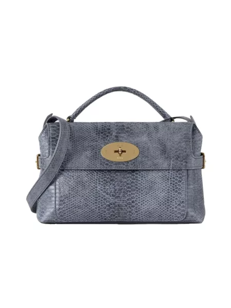 Top Mulberry skórzany niebieski