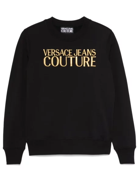 Hanorac Versace Jeans Couture cu broderie negru