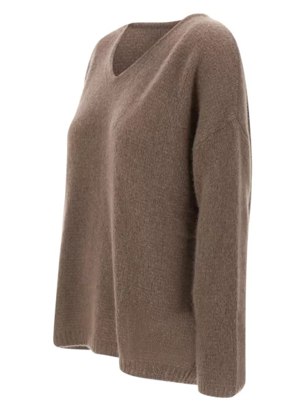 Pulover Hemisphere cu decolteu în V maro