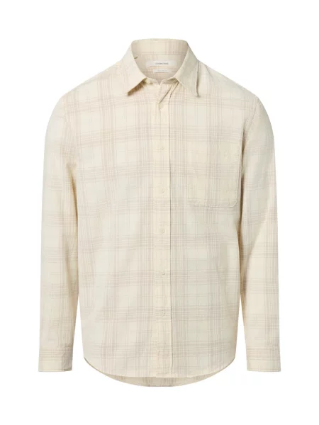 Selected koszula sztruksowa Mężczyźni Regular Fit żółty|brązowy w kratkę S żółta