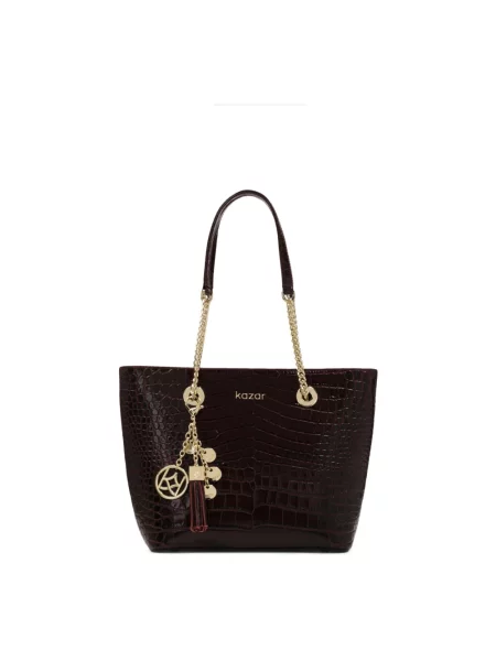 Torebka skórzana Kazar skórzana brązowa