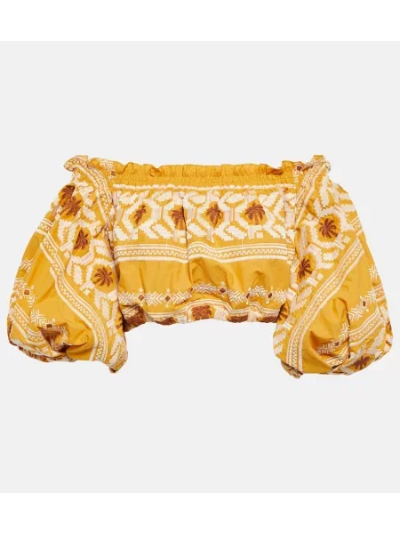 Cropp top Johanna Ortiz cu broderie galben