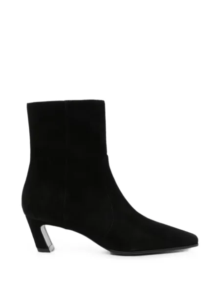Cizme scurte Stuart Weitzman din piele de căprioară negru