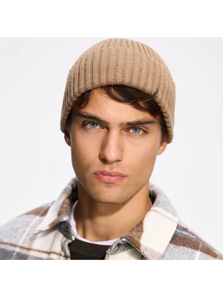 Reserved Strukturální čepice beanie béžová