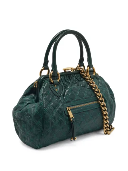 Matlasat geantă shopper Marc Jacobs din piele verde