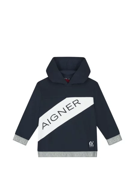 Bluza z kapturem dziecięca Aigner niebieska