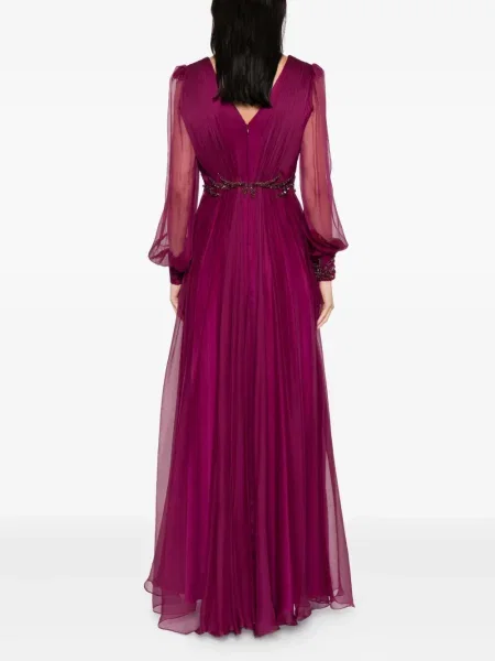 Rochie M.marquise plisată de costum roz