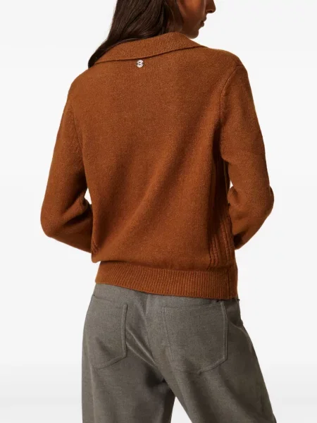 Gulerat tricou polo Twinset maro