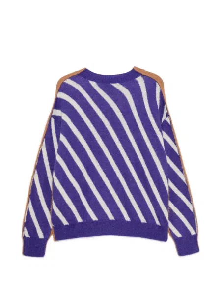 Lung pulover Msgm cu dungi maro