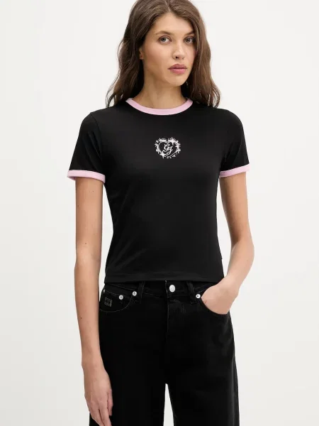 Kratka majica Guess Jeans črna