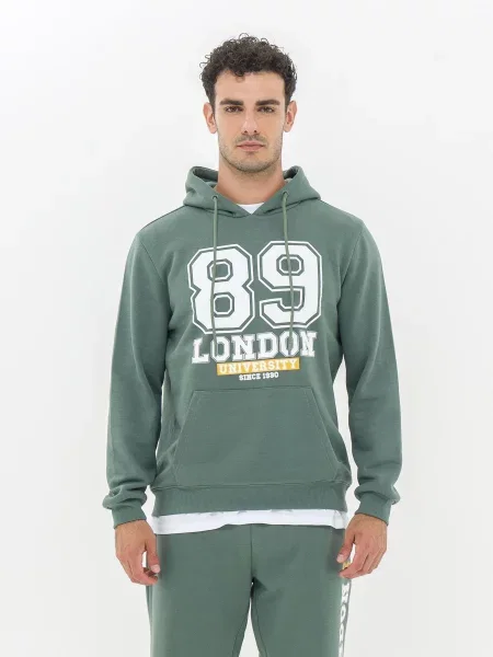 Худі Piazza Italia бавовна/поліестер зелений