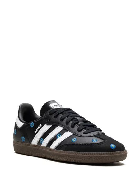 Květinové tenisky Adidas Samba černé