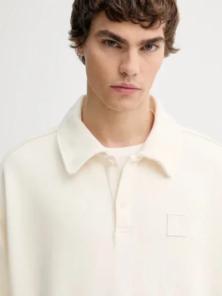 Calvin Klein Tenisz póló | Relaxed fit bézs