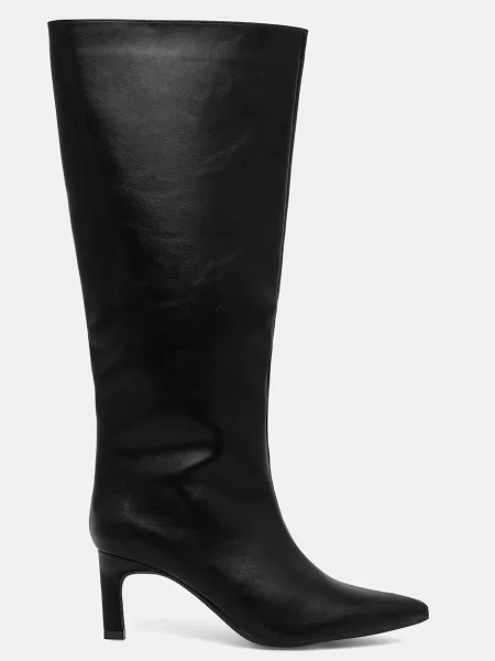 Утепленные сапоги Answear.lab на шпильке черные