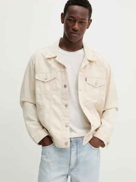 Дънково яке Levi's тъмносиньо преходен модел бежово