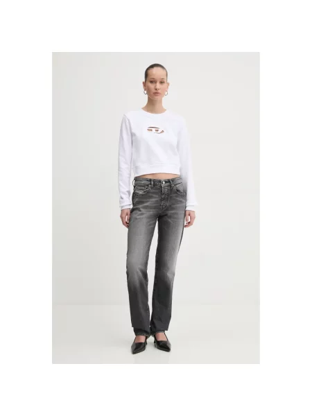 Diesel bluza F-SLIMMY-OD SWEAT-SHIRT z aplikacją biały