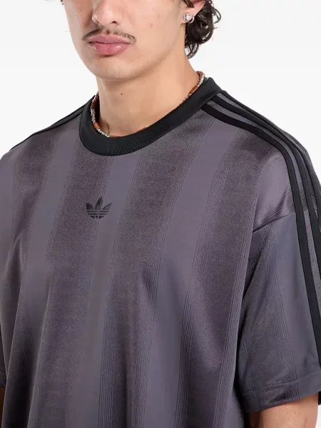 Бягане тениска Adidas с леопардов принт от джърси черно