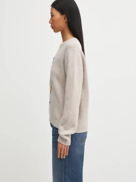 Maison Kitsuné pulover din amestec de lână Dressed Fox Intarsia Wool