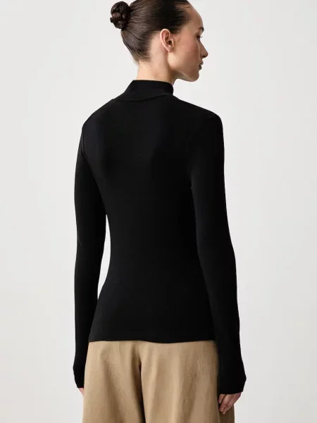 Tommy Hilfiger longsleeve z wełną czarna