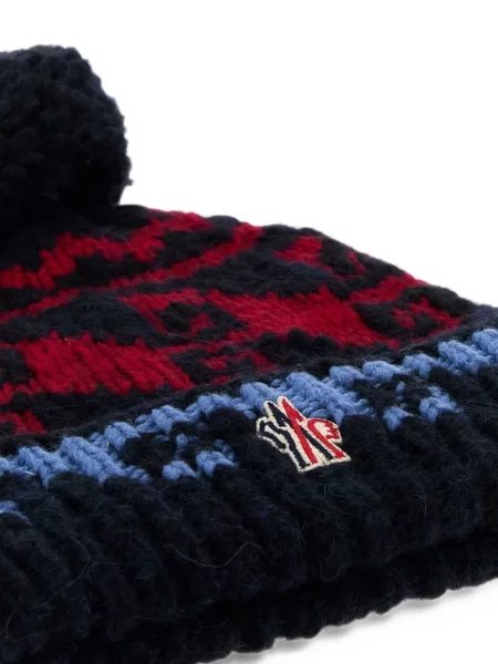 Siuvinėtas kepurė Moncler Grenoble mėlyna