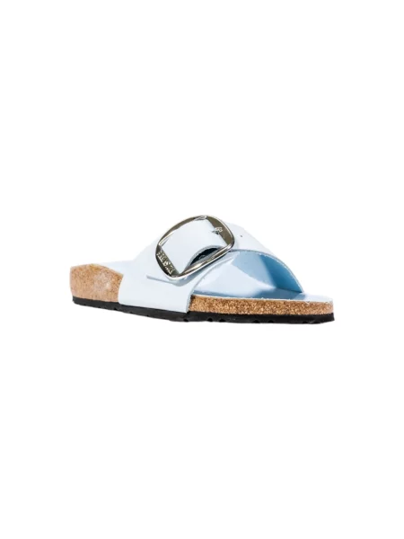 BIRKENSTOCK Nizki natikači Madrid svetlo modra rjava