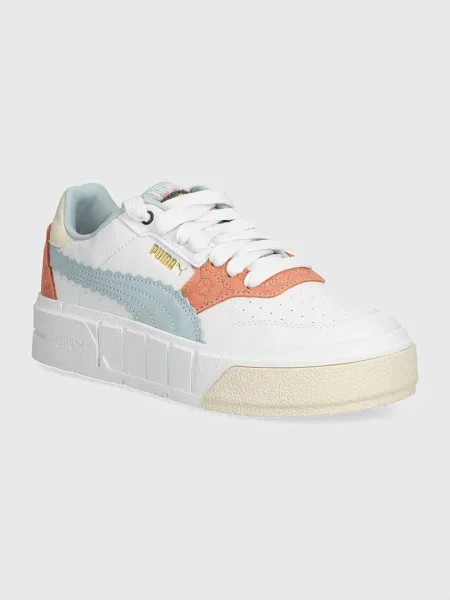 Детски кожени маратонки Puma Cali Court Offside бяло