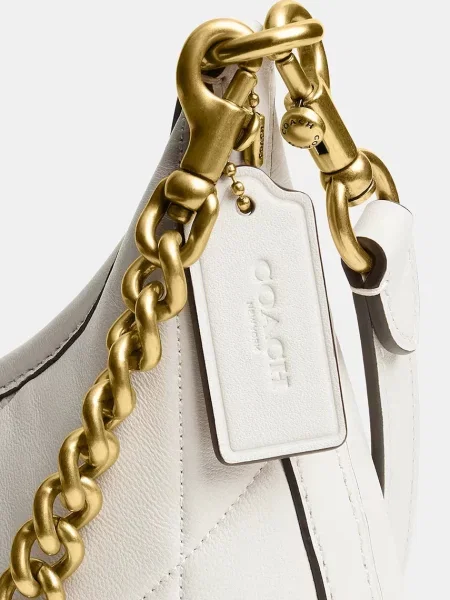 Кожаная стеганая сумка через плечо Coach