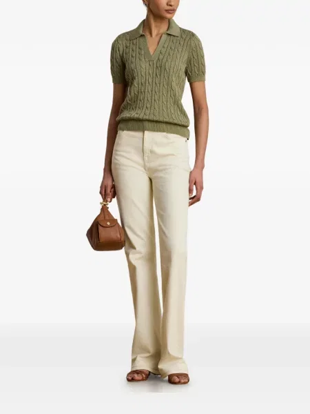 Scurt pulover Lauren Ralph Lauren verde