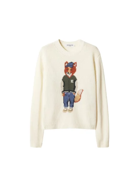 Sweter Maison Kitsune beżowy