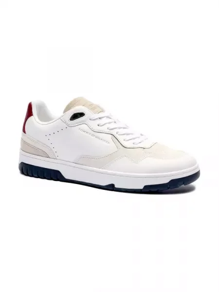 Tommy Hilfiger Bőr sneakers tornacipő fehér