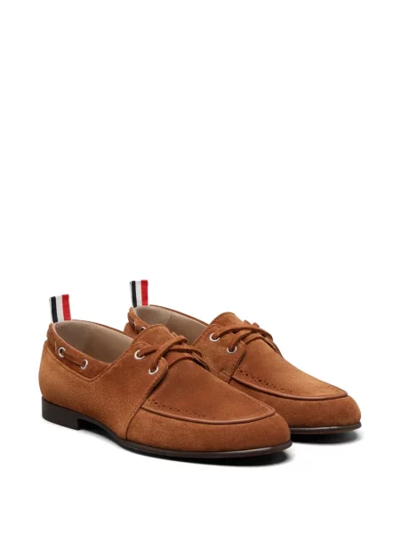 Pantofi Thom Browne din piele de căprioară maro