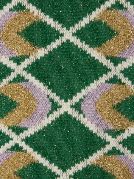 Top La Doublej cu model argyle verde