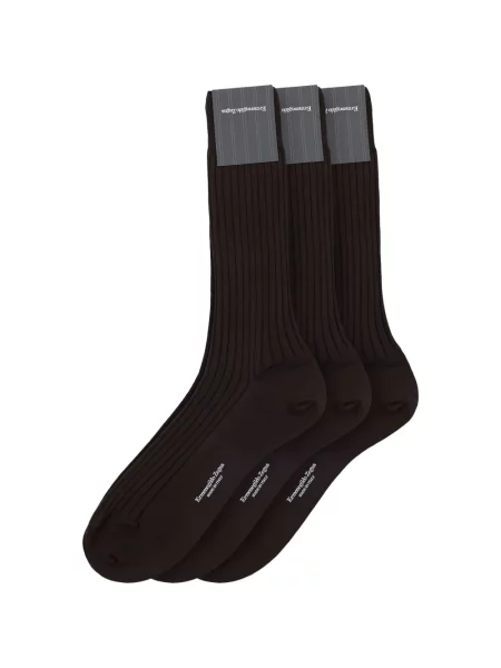 Șosete Zegna tricotate cu imagine maro