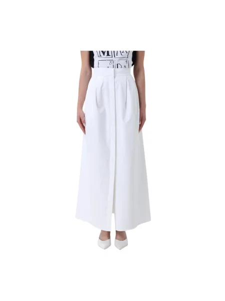 Spódnica maxi Max Mara z wysoką talią biała