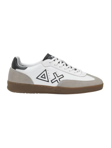 Sneakersy Sun68 skórzane białe