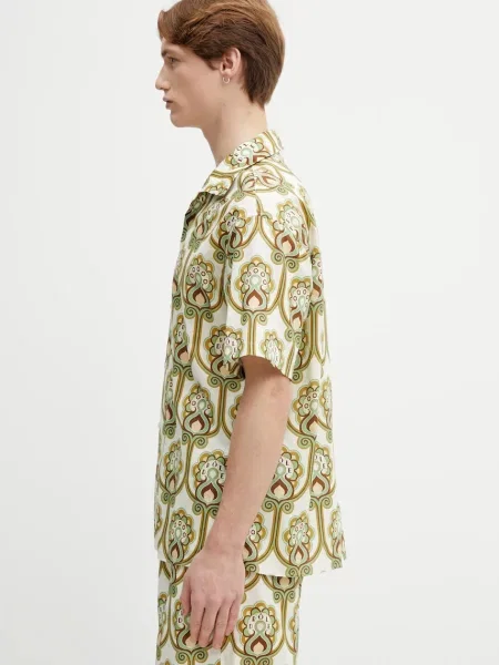 Сорочка з додаванням льону Drôle de Monsieur Chemise Lin Tapisserie Florale