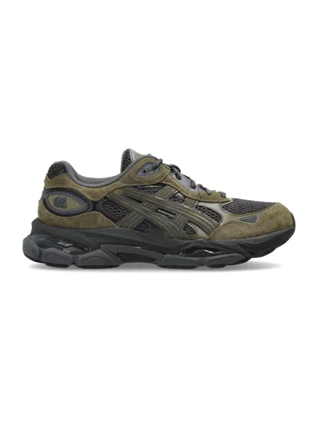 Sneakersy Asics skórzane zielone