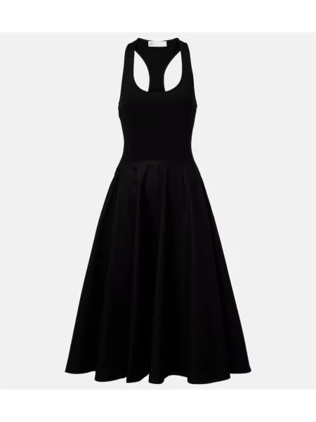 Rochie midi Tory Burch până la genunchi de costum negru
